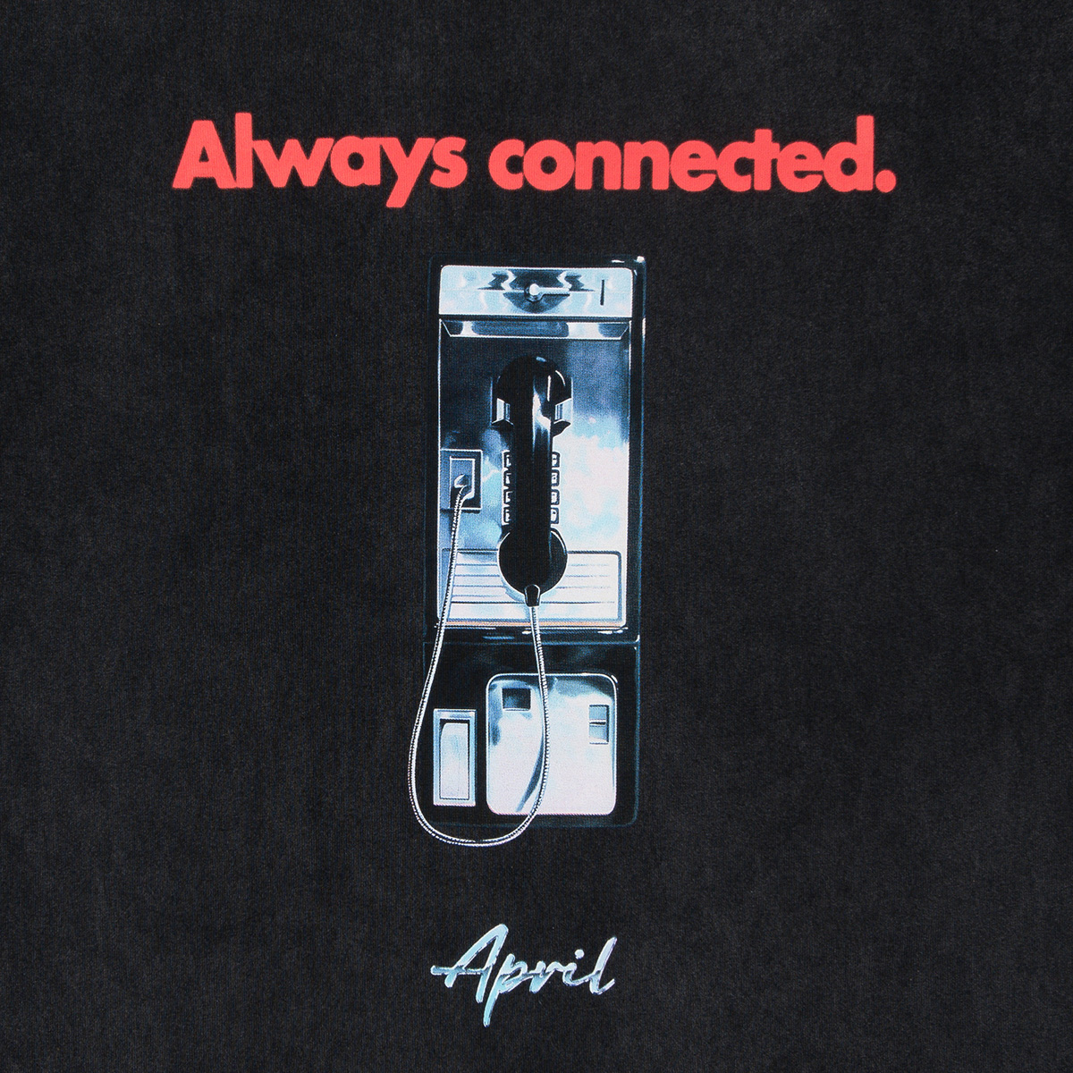 April Always Connected T-shirt Vintage Black