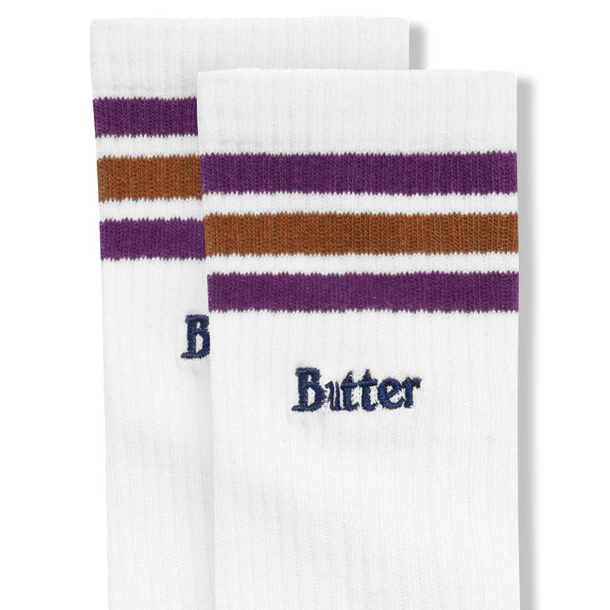 Butter Goods Stripe Socks White