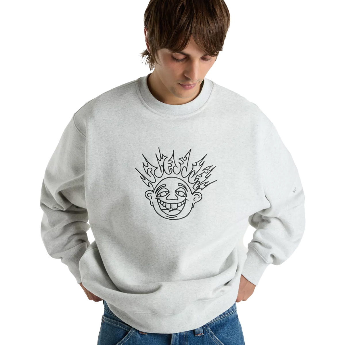 Vans Skate Smile Spike Sweater Ash Heather