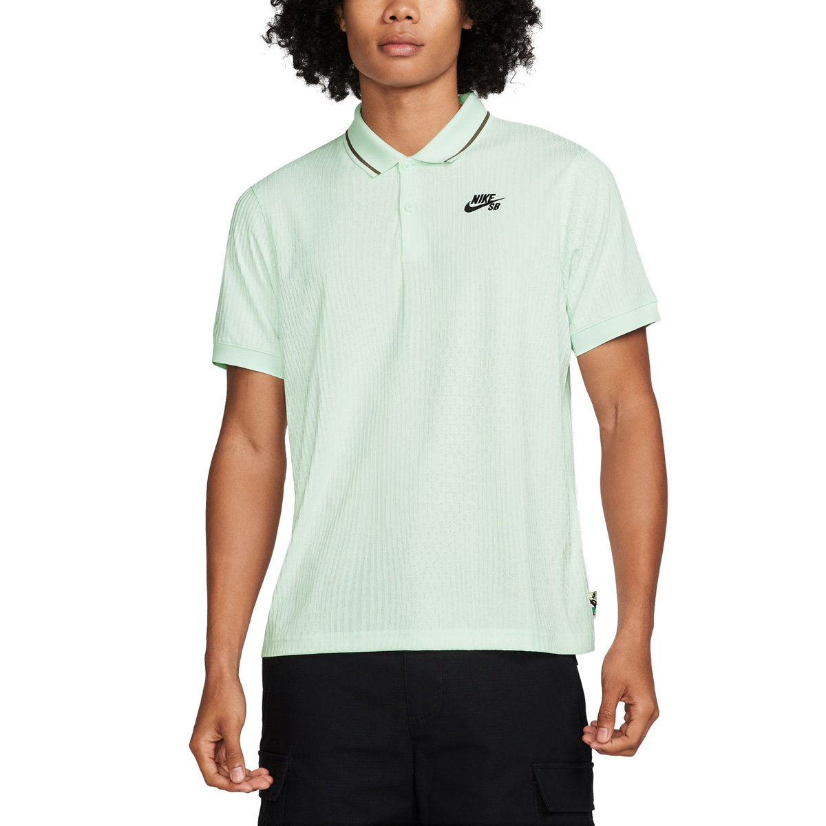 Nike SB Agnostic DFADV Polo Shirt Barely Green Black