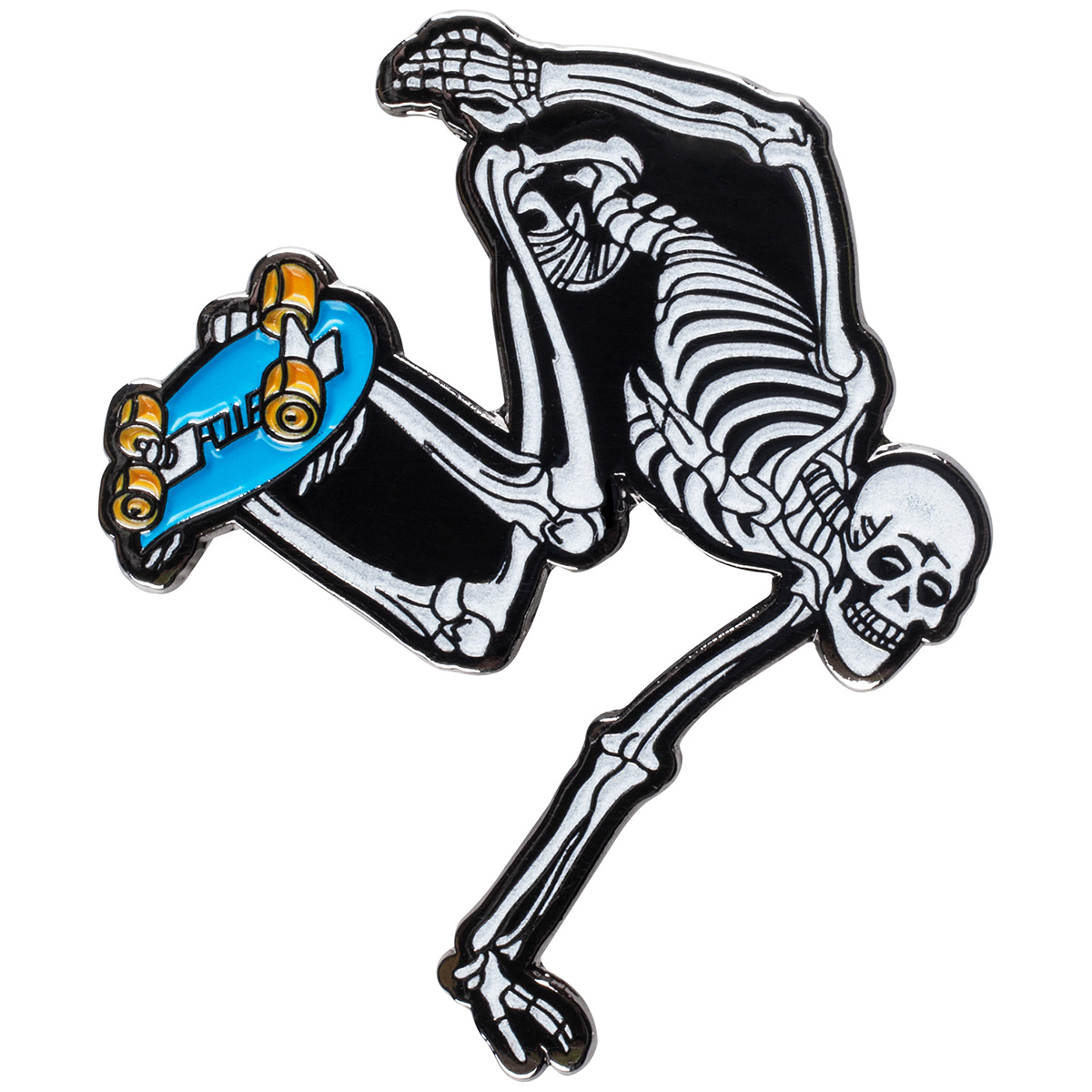 Powell Peralta Skateboard Skeleton 3 Lapel Pin Glow in the Dark