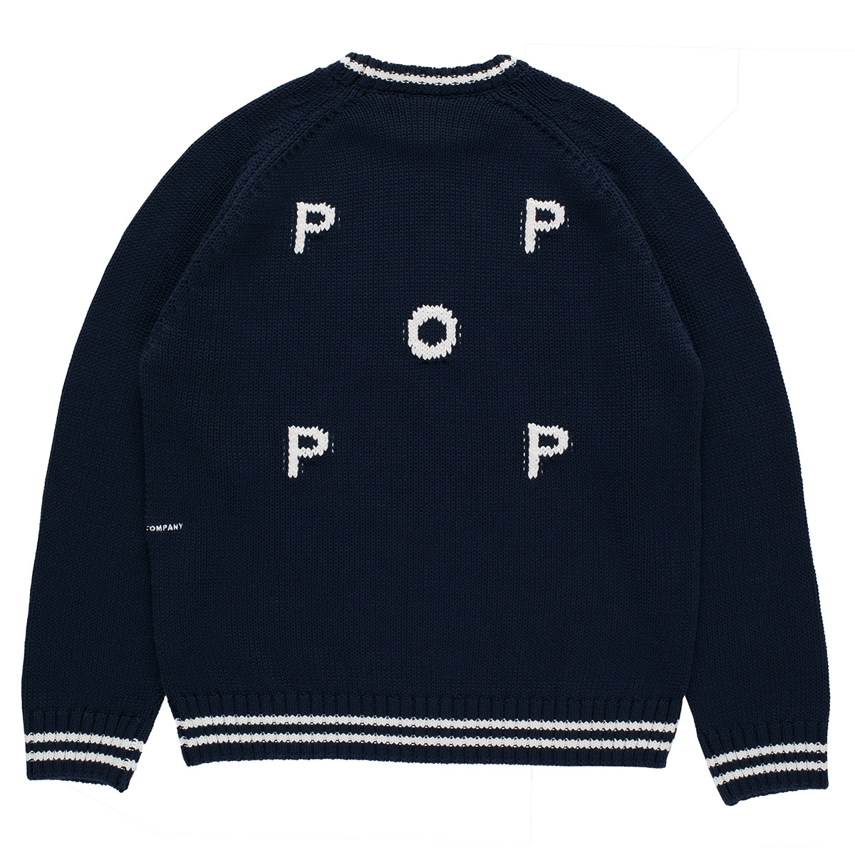 POP Knitted Logo Crewneck Navy