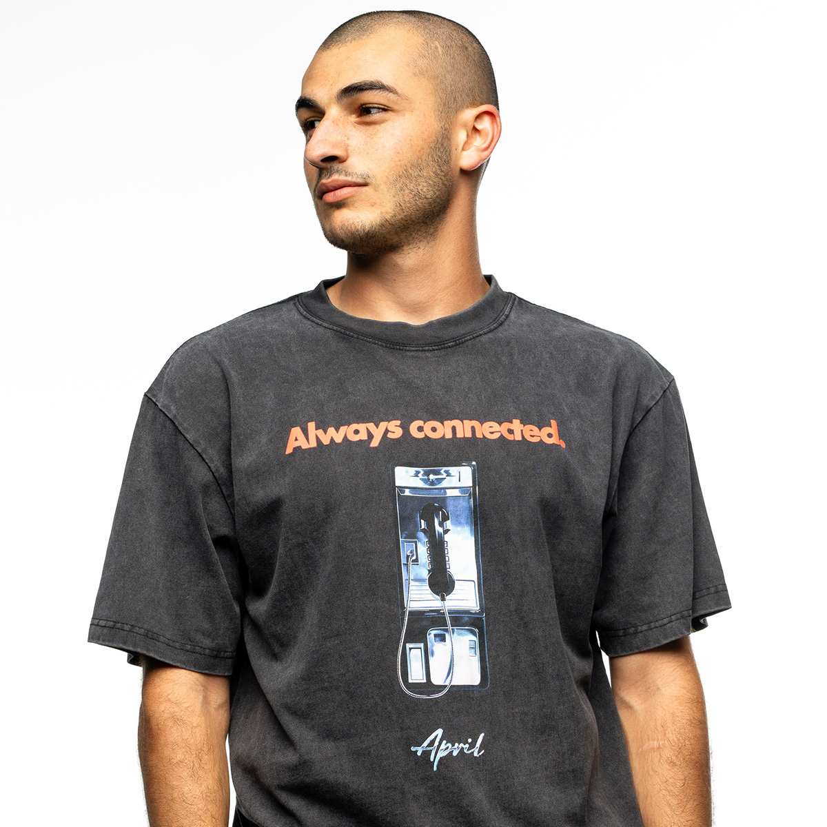 April Always Connected T-shirt Vintage Black