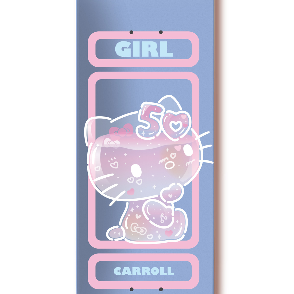 Girl Carroll Hello Kitty 50 Skateboard Deck 8.25