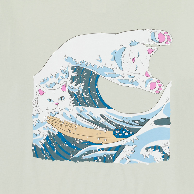 RIPNDIP Great Wave T Shirt Sage M 1123659 M