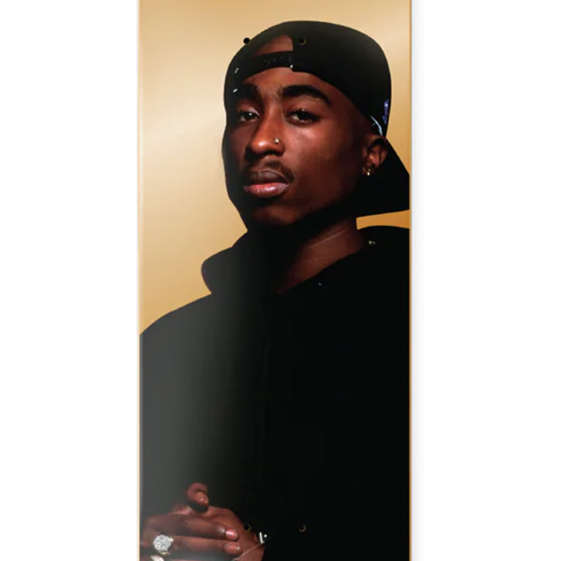 Primitive X Tupac Rodriguez Shine Skateboard Deck Gold 8 0 8 8 0