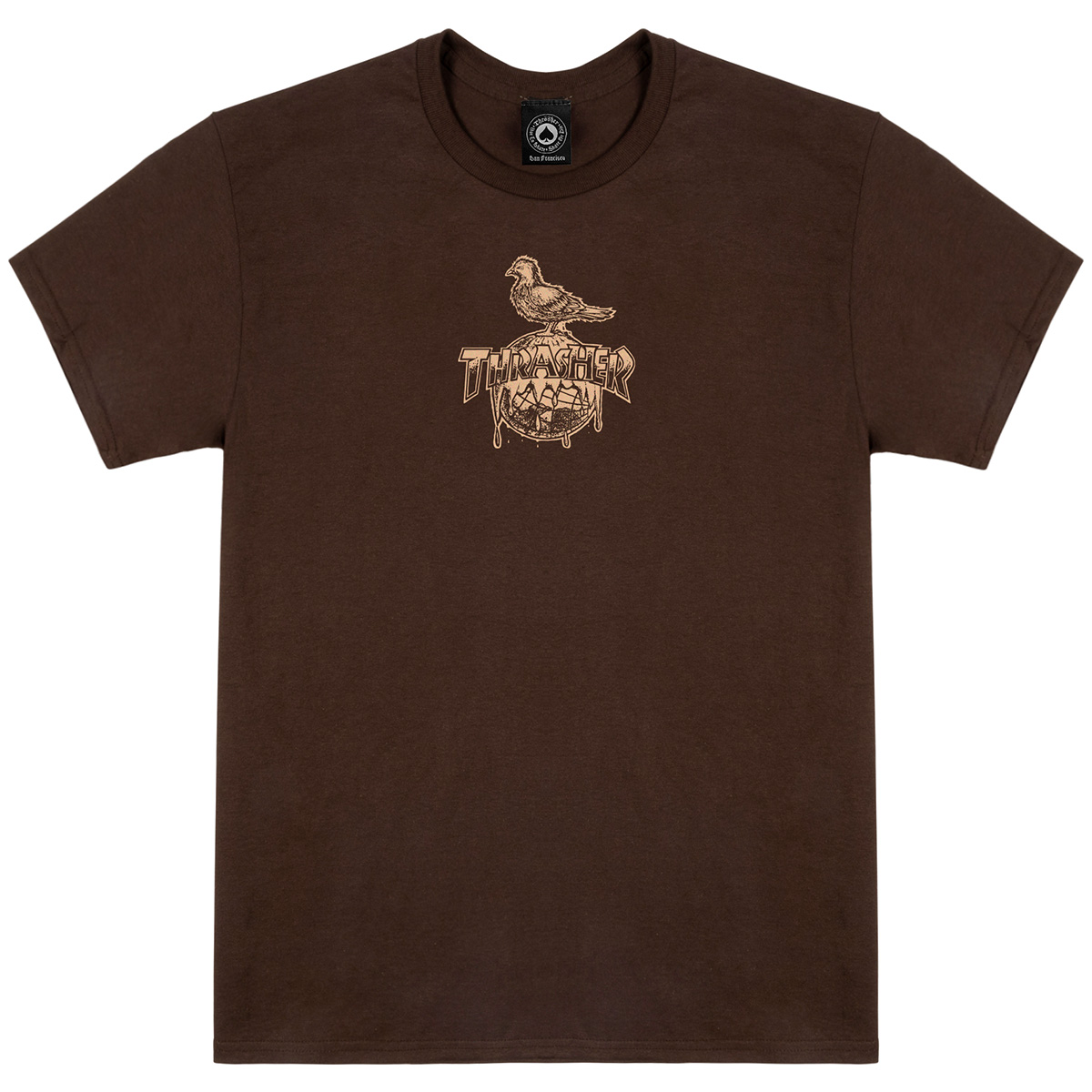 Thrasher X Anti Hero Cover The Earth T-Shirt Dark Chocolate