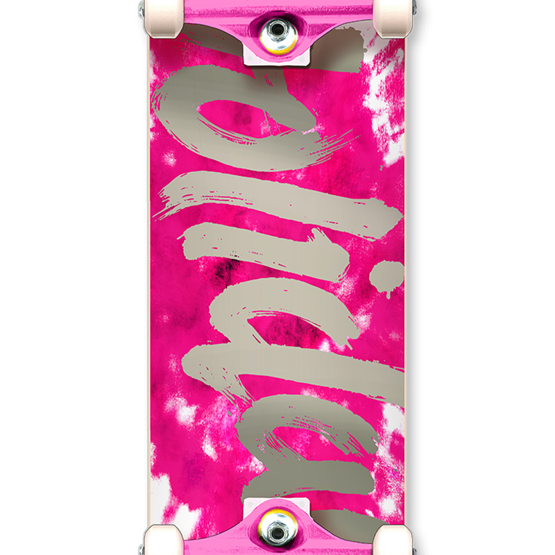 Holiday Skateboards Tie Dye Pink Complete Skateboard 7.75