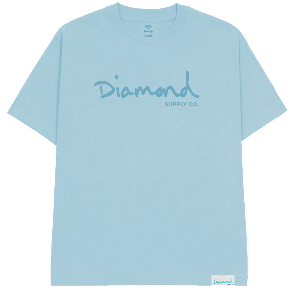 Diamond Og Script Tonal T-Shirt Light Blue