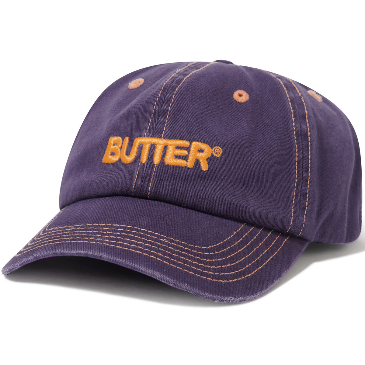 Butter Goods Rounded Logo 6 Panel Cap Purple