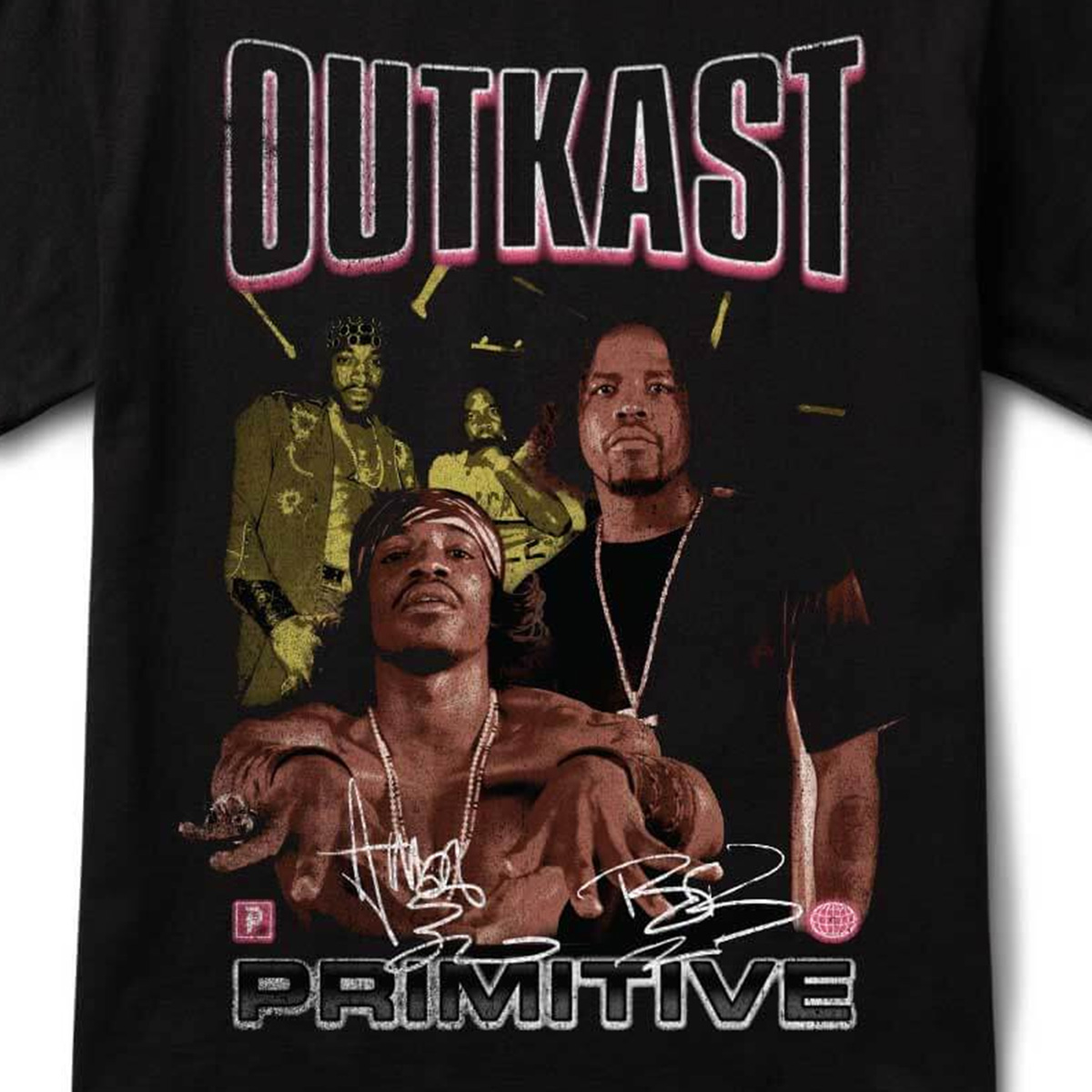 Primitive x Outkast Headline Heavyweight T-Shirt Black