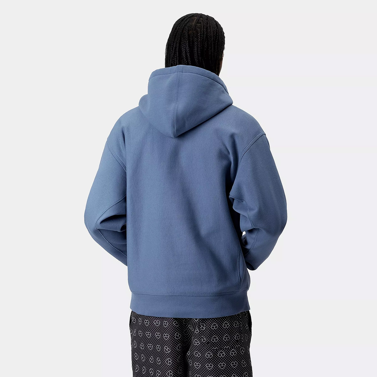 Carhartt WIP American Script Hooded Sweater Blue Iris