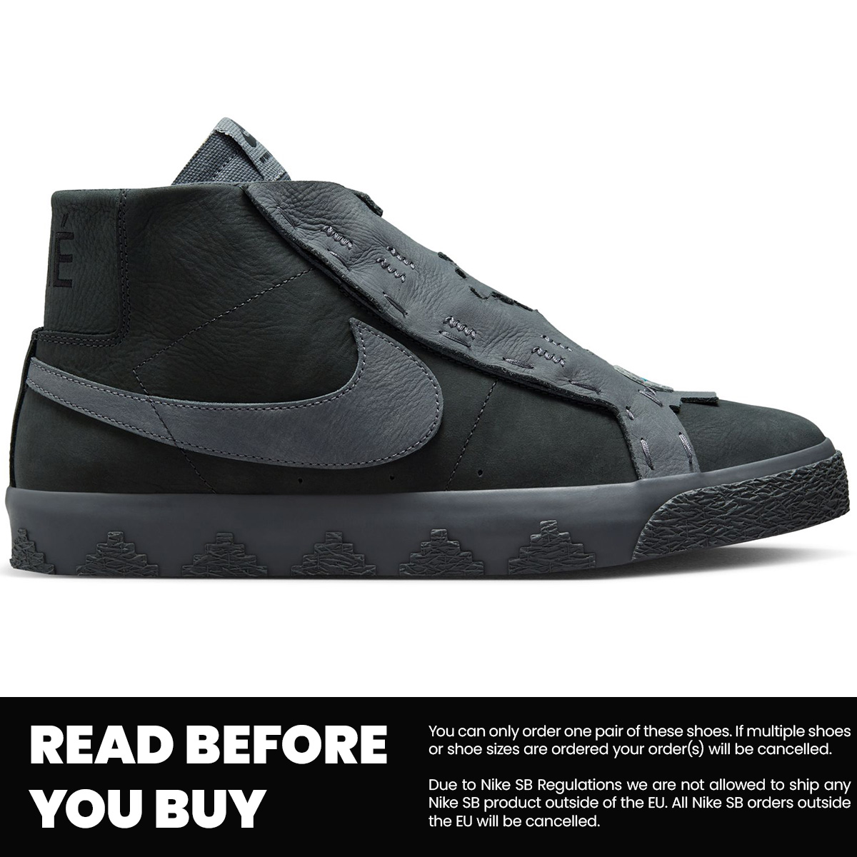 Nike SB Zoom Blazer Mid Anthracite DK Smoke Grey US 10.5 1139805 10.5