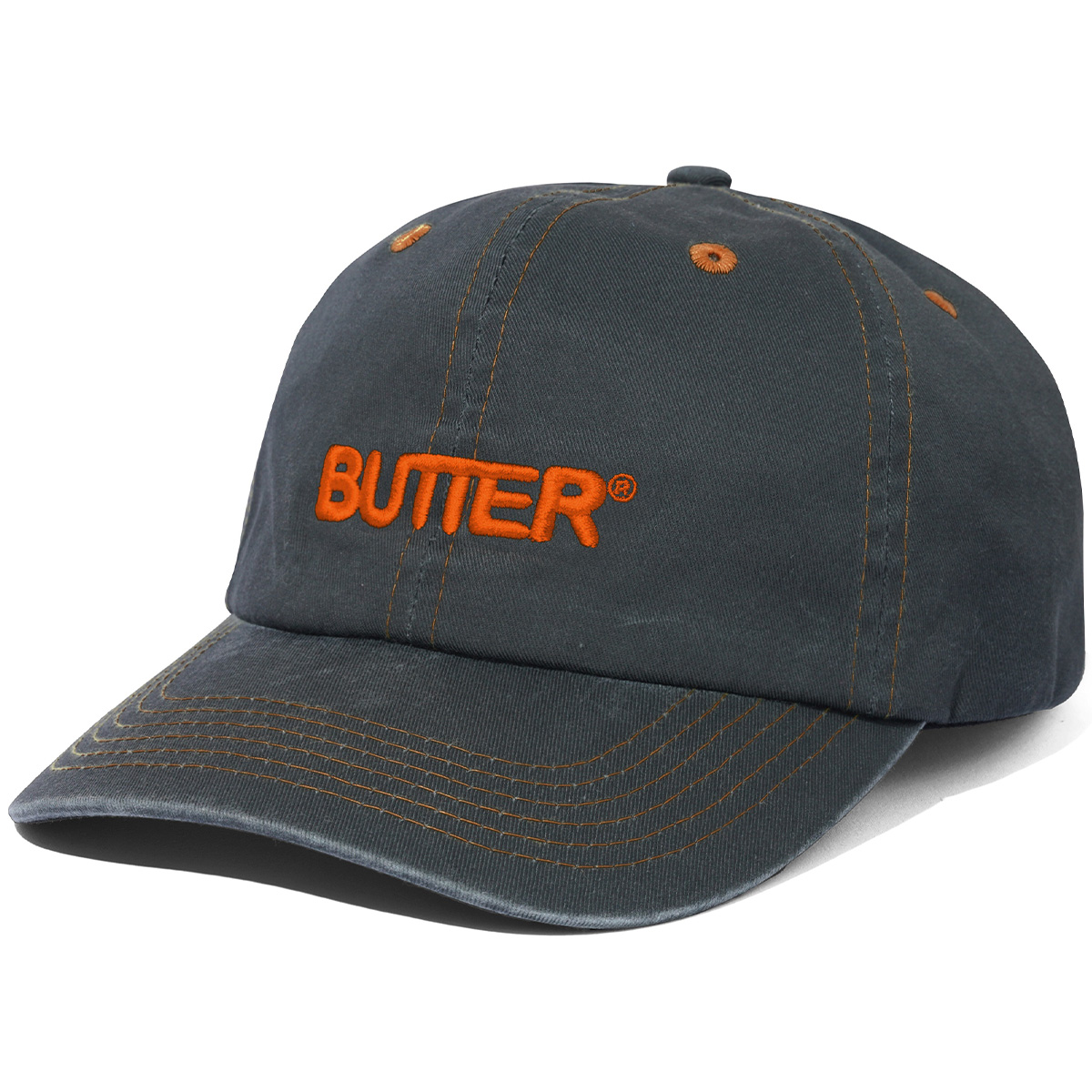 Butter Goods Rounded Logo 6 Panel Cap Black | One Size | 1137966_One Size