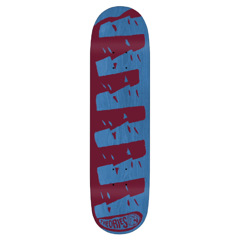 Theories Moai Knock Out Skateboard Deck Burgundy 8.25