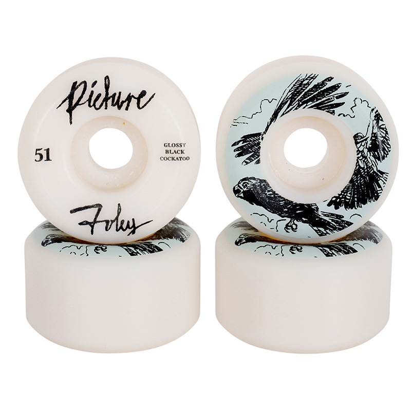 Picture Wheel Co Ben Horton Glossy Black Cockatoo Conical Shape Wheels 101A 51mm