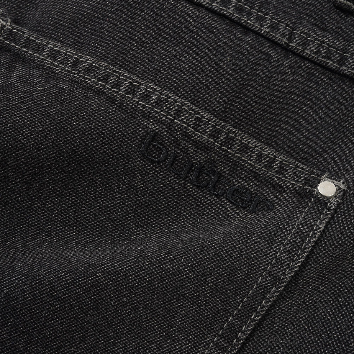 Butter Goods Davide Double Knee Denim Jeans Washed Black