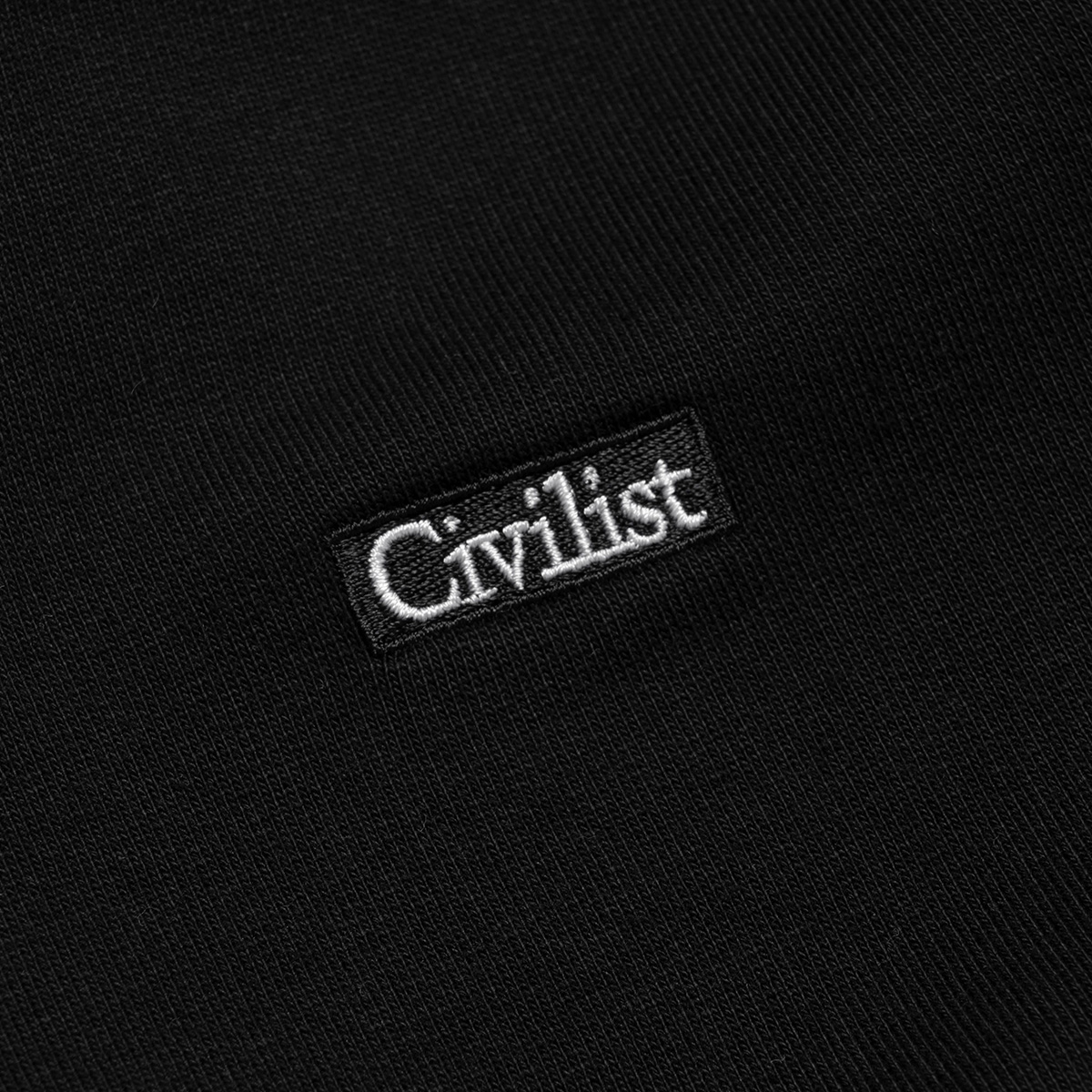 Civilist Studded Heavy Zip Hooded Sweater Black