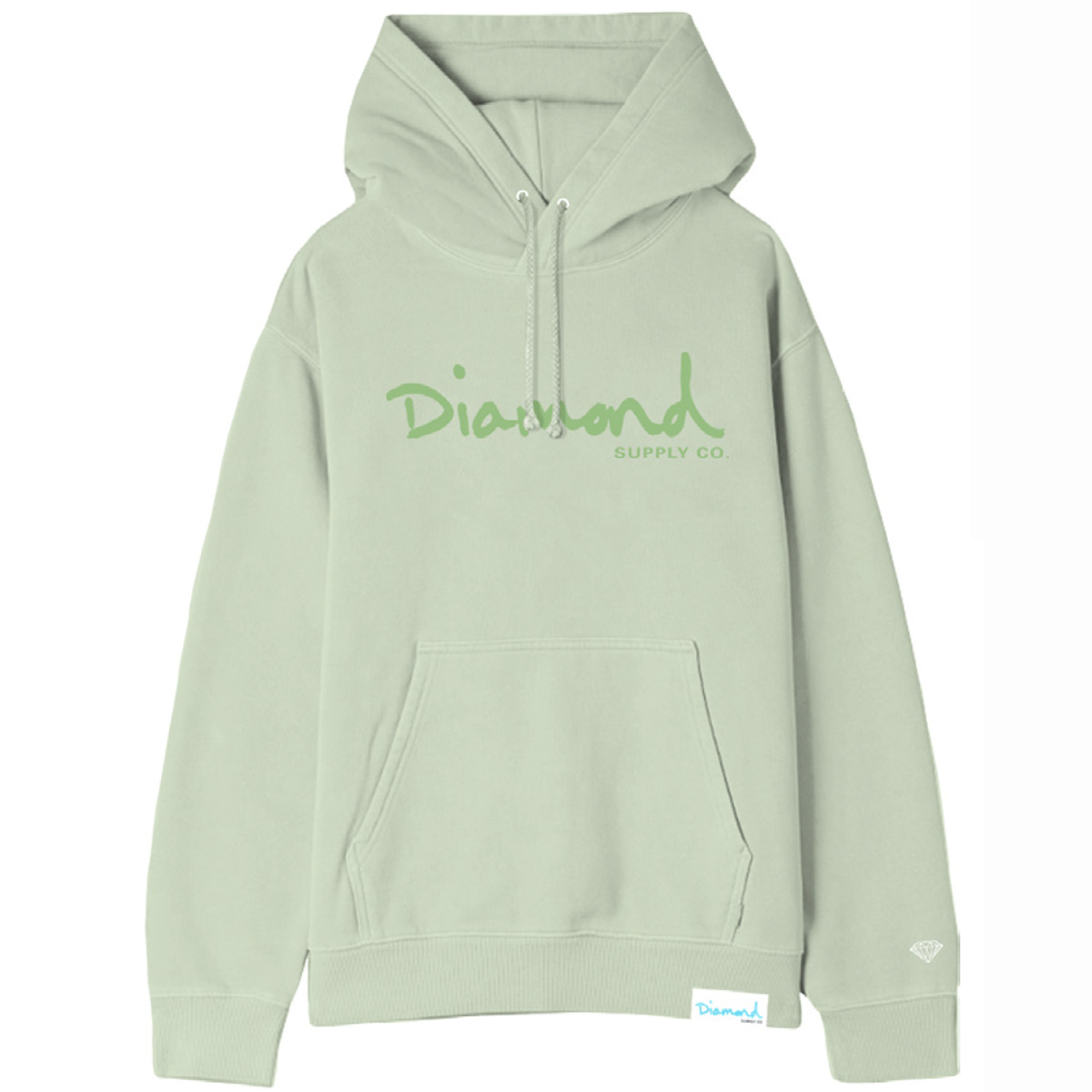 Diamond Og Script Tonal Hoodie Pigment Mint