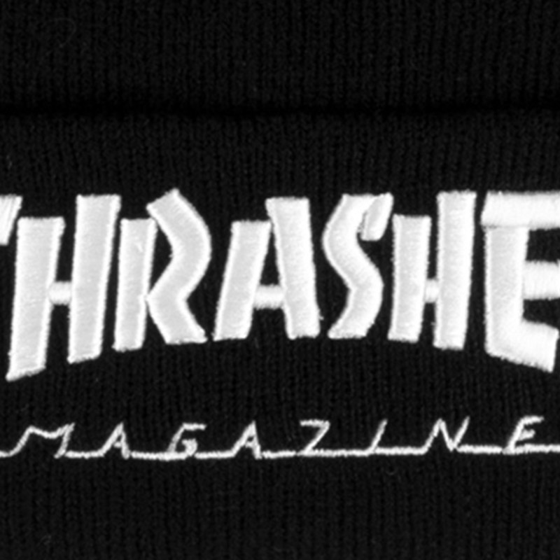 Thrasher Embroidered Logo Beanie Black/White