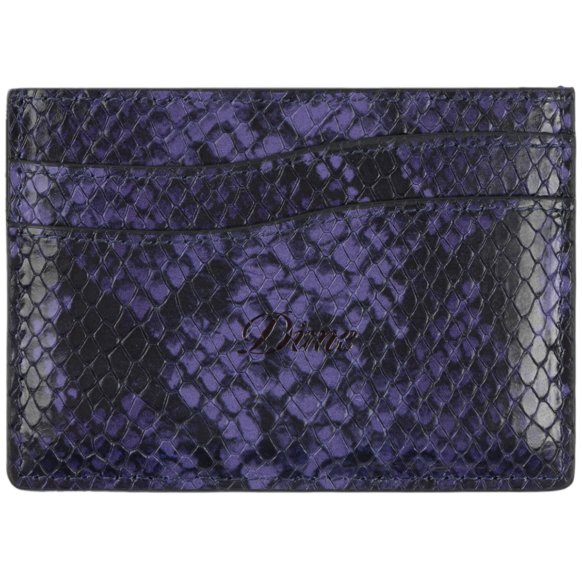 Dime Embossed Leather Cardholder Purple Snake