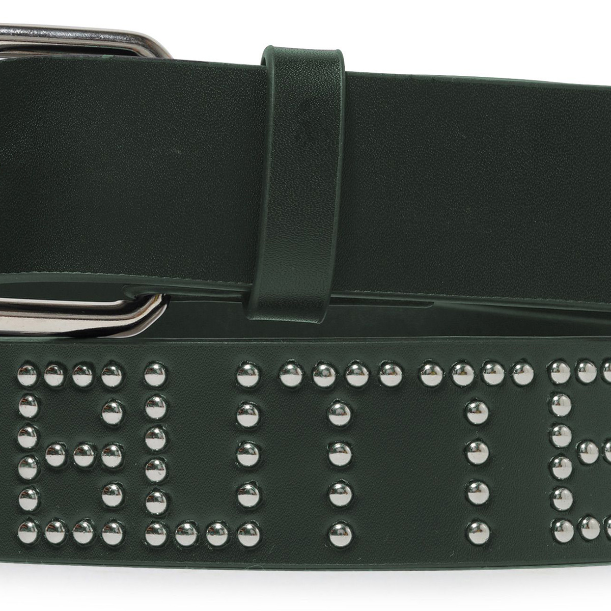 Butter Goods Leather Studded Belt Green