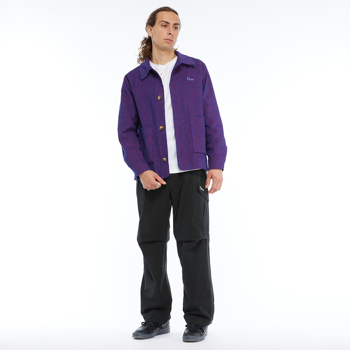 Dime Printed Cord Jacket Violet | M | 1135547_M