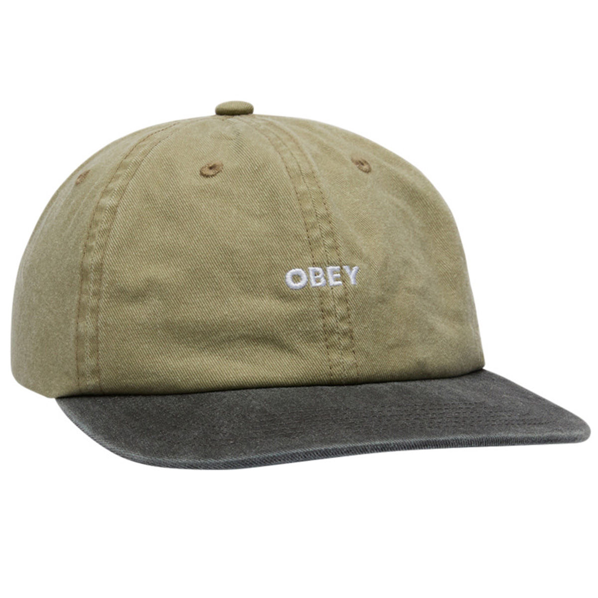 Obey 2 Tone Bold 6 Panel Strapback Pigment Khaki