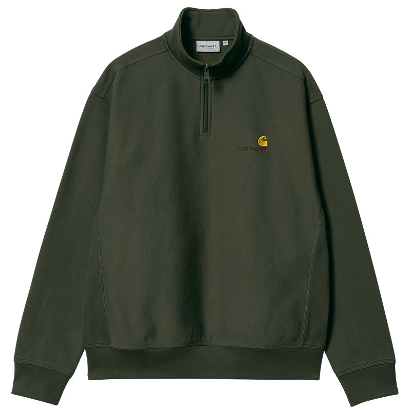 Carhartt WIP American Script Half Zip Sweater Plant XL 1129002 XL