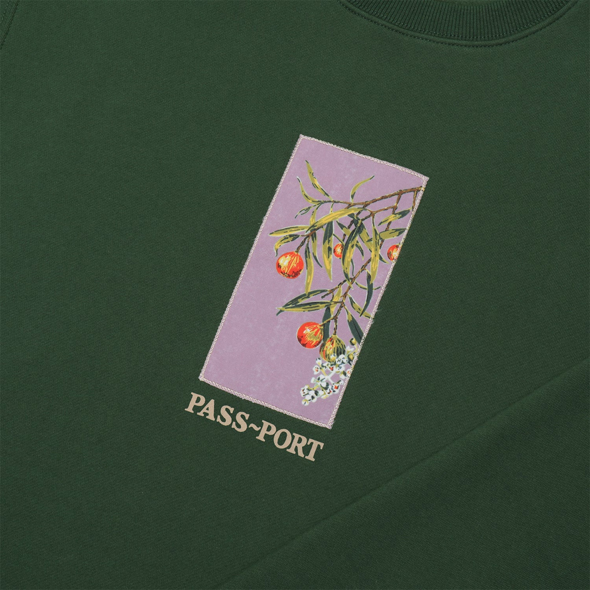 Pass Port Quandong Crewneck Sweater Forest Green