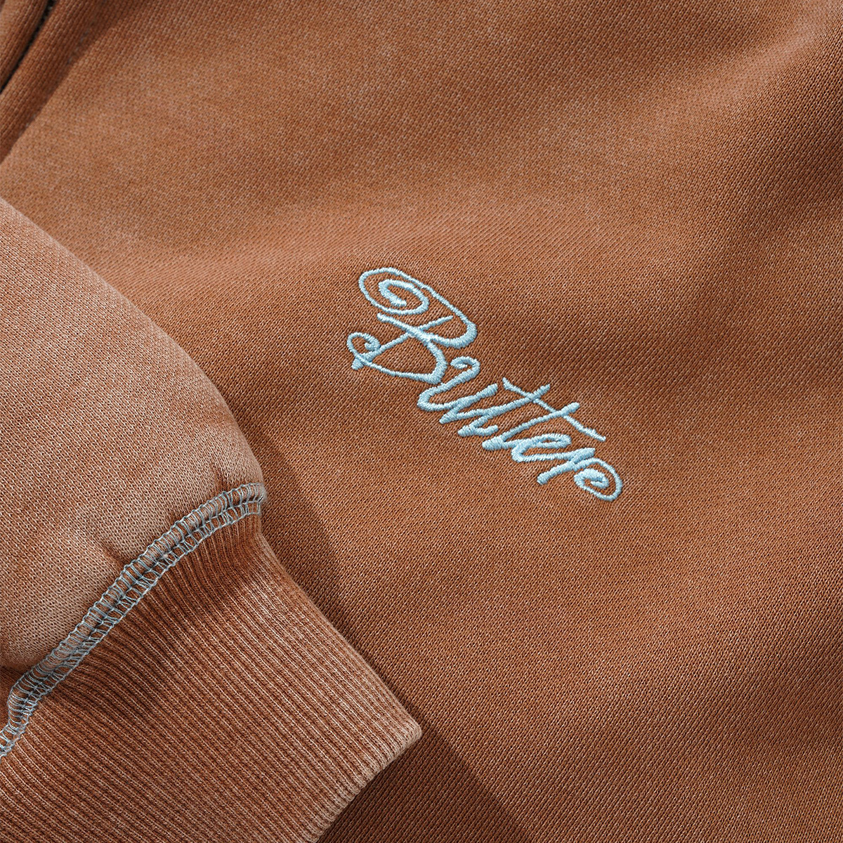 Butter Goods Jive Zip-Thru Hoodie Washed Brown