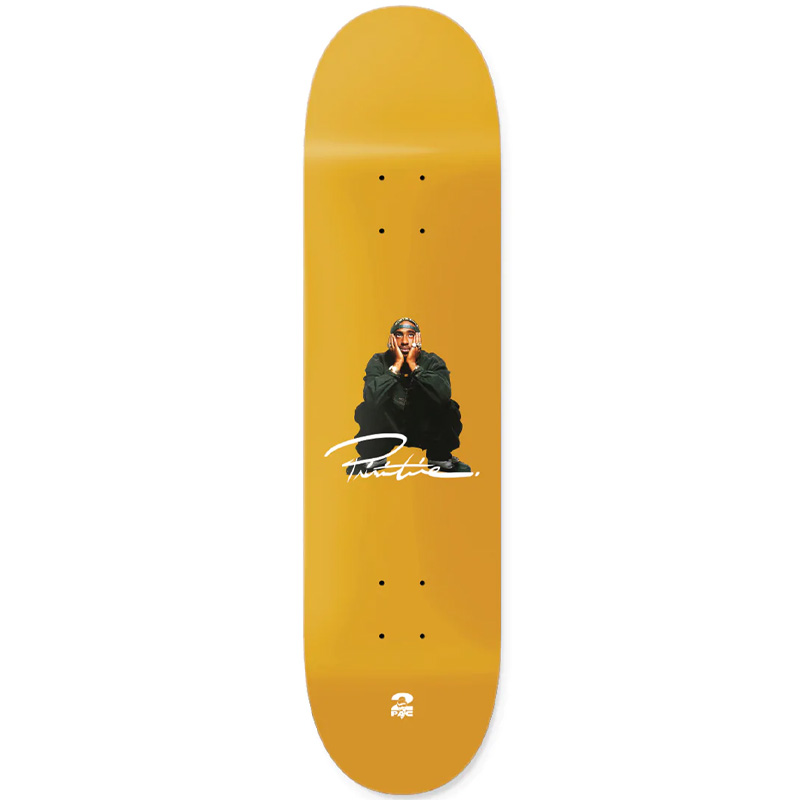 Primitive Tupac Shakur Skateboard Deck Gold 8.38