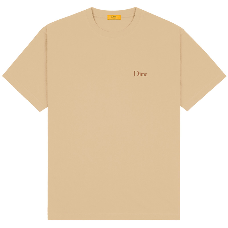 Dime Classic Small Logo T-Shirt Tan