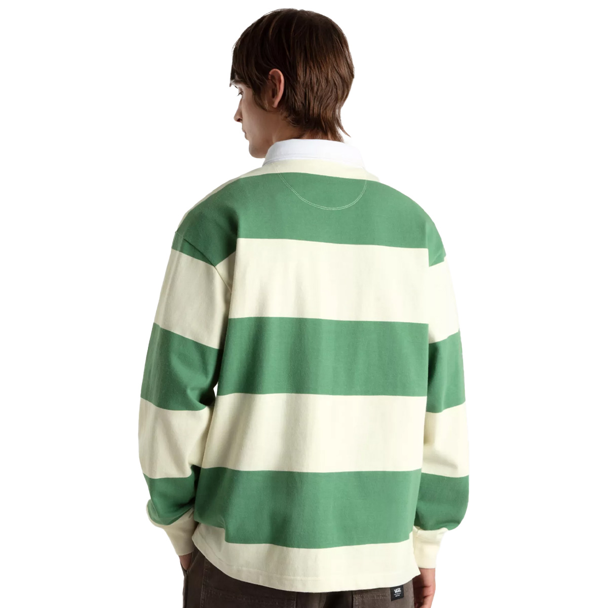 Vans Ward Stripe Longsleeve Rugby Knit Fairway/Lemon Icing