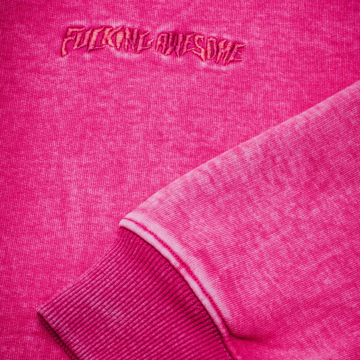 Fucking Awesome Little Stamp Snow Wash Sweater Magenta