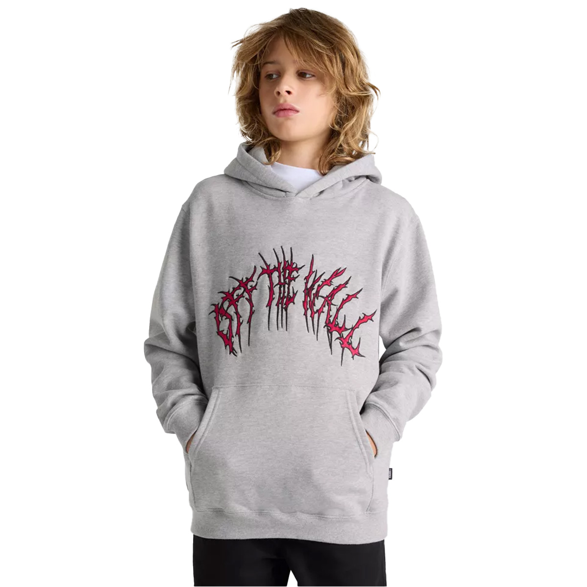 Vans Kids Metal Arch Loose Hooded Sweater Cement Heather