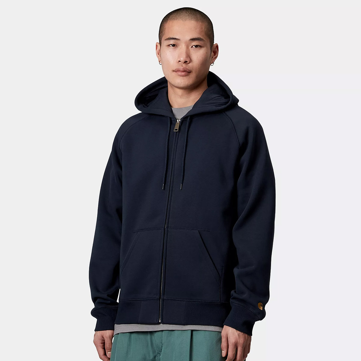 Carhartt WIP Chase Hooded Jacket Dark Navy/Gold