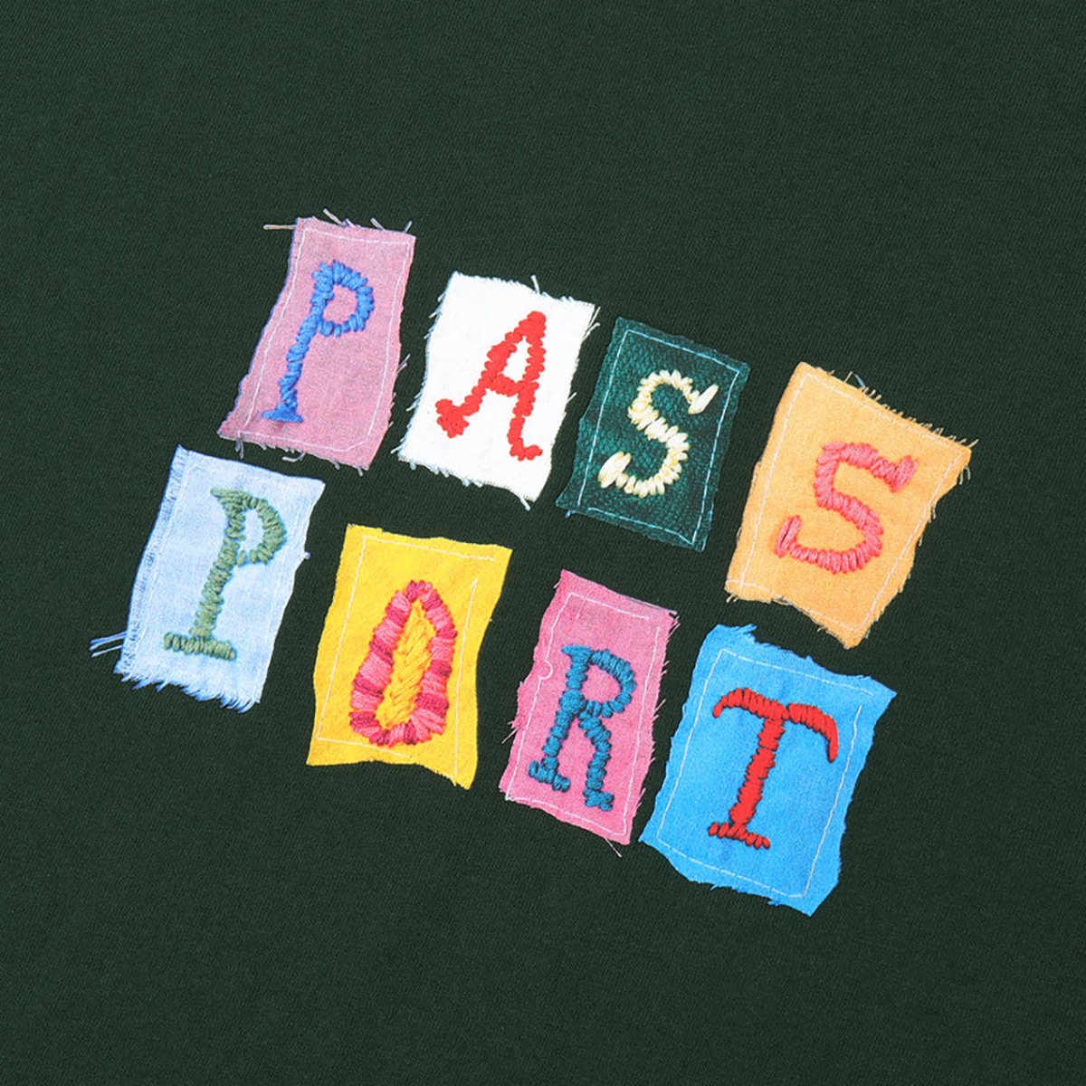 Pass-Port Patchwork T-shirt Forest Green