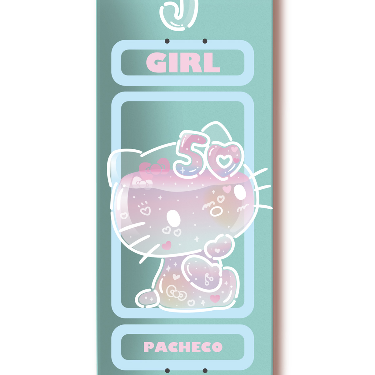 Girl Pacheco Hello Kitty 50 Skateboard Deck 8.375