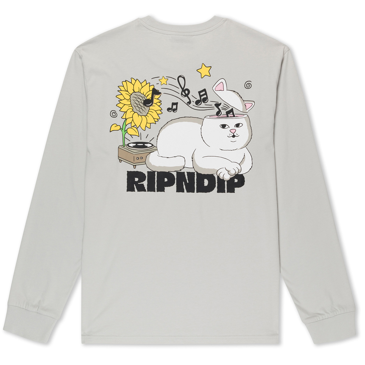 RipnDip No Music No Life Longsleeve T-Shirt Grey 