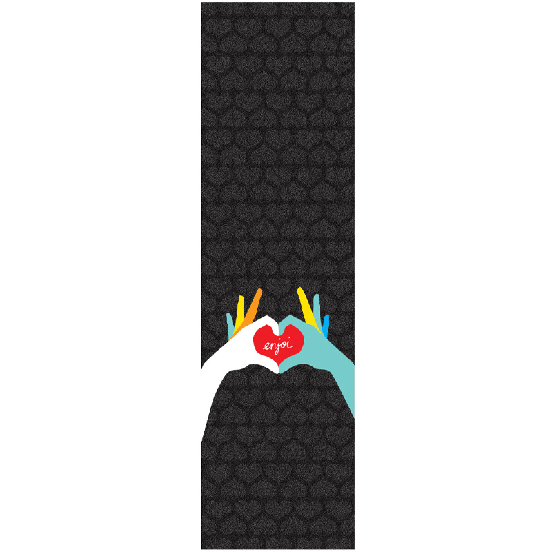 Enjoi Heart Hands Grip Tape Sheet Black