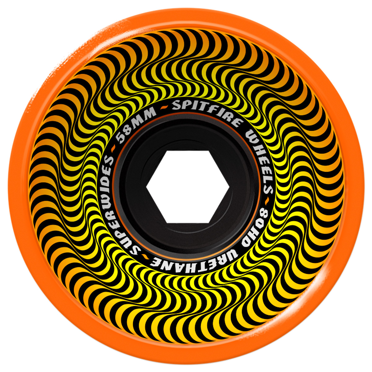 Spitfire 80HD Superwides Wheels Orange 58mm